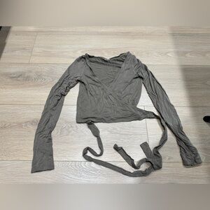 CSB Olive Green Wrap Top